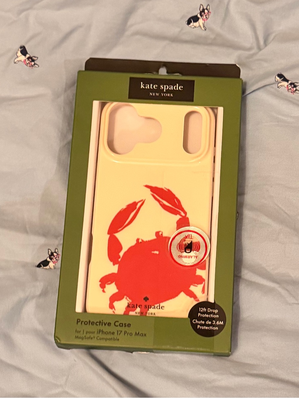NEW KATE SPADE RED CRAB LEG CLAW iPhone Case 17 PRO MAX OCEAN DROP PROTECTION IT